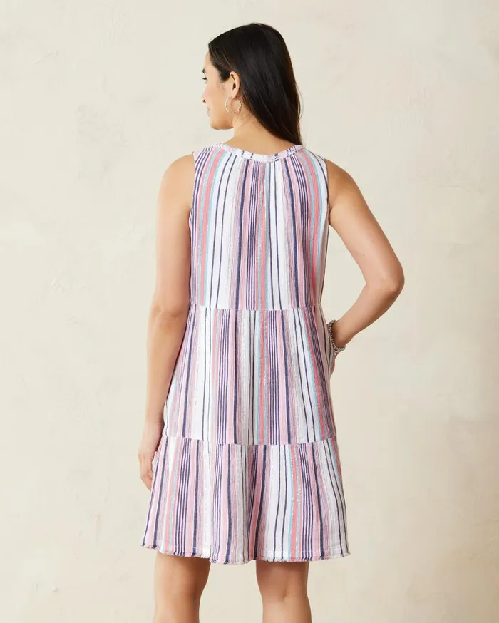 Tommy Bahama Mykonos Gauze Stripe Coverup Dress Pure Coral Women Dresses Tommy Bahama Mykonos Gauze Stripe Coverup Dress Pure Coral Women Dresses