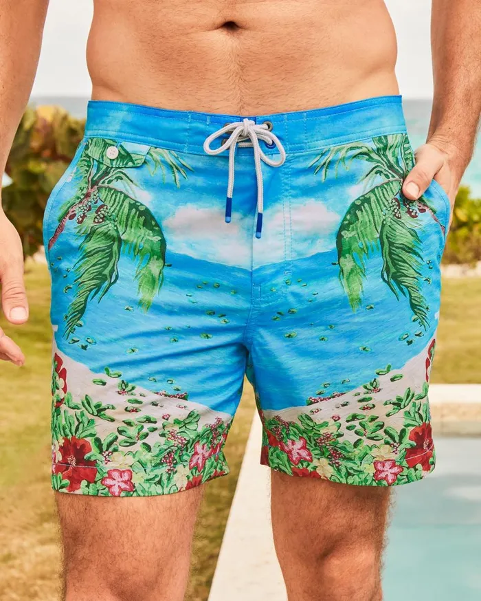 Tommy Bahama Naples Tropic Toss 6Inch Swim Trunks White Men Swim and Boardshorts Tommy Bahama Naples Tropic Toss 6Inch Swim Trunks White Men Swim and Boardshorts