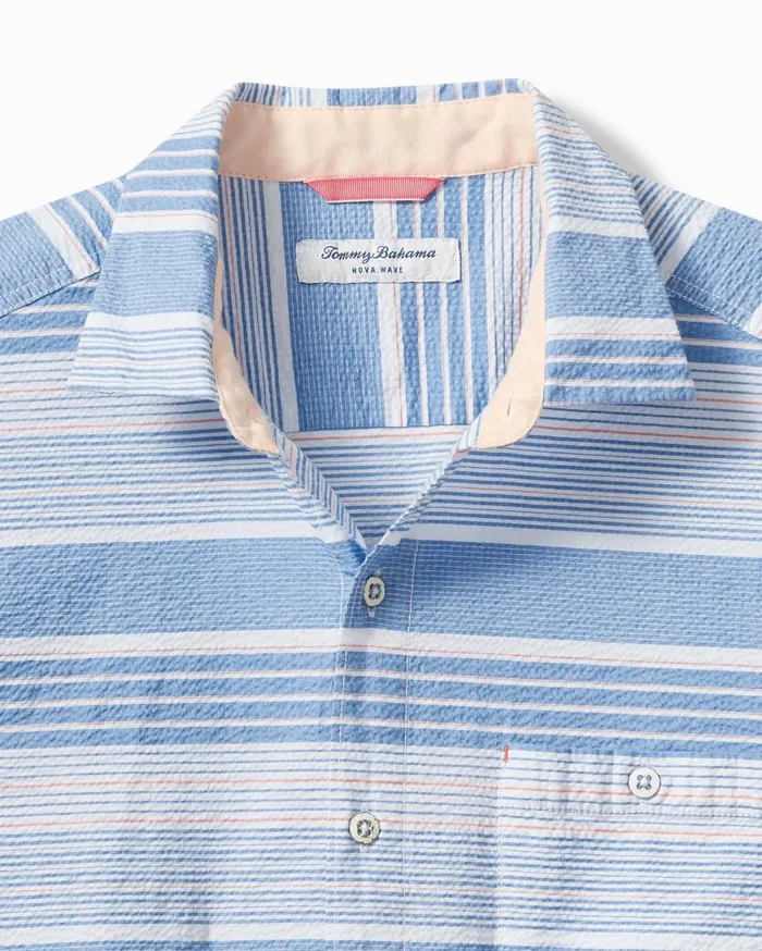 Tommy Bahama Nova Wave Jet Stream Stripe ShortSleeve Shirt Bright Cobalt Men Shirts Tommy Bahama Nova Wave Jet Stream Stripe ShortSleeve Shirt Bright Cobalt Men Shirts