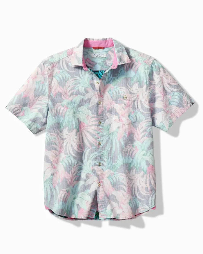 Tommy Bahama Nova Wave Midnight Tropics ShortSleeve Shirt Black Men Shirts