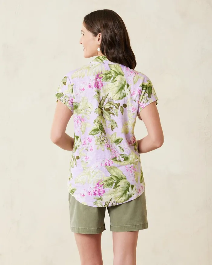 Tommy Bahama Palm Coast Floral Sleeveless IslandZone Polo Plume Women Tops and Shirts Tommy Bahama Palm Coast Floral Sleeveless IslandZone Polo Plume Women Tops and Shirts