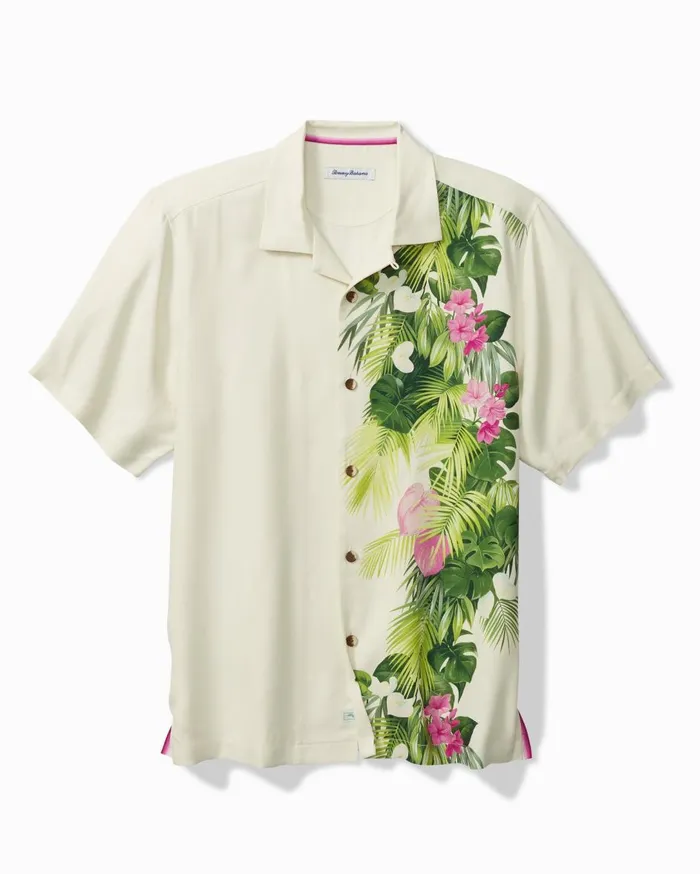 Tommy Bahama Paradise Vines Silk Camp Shirt Continental Men Shirts