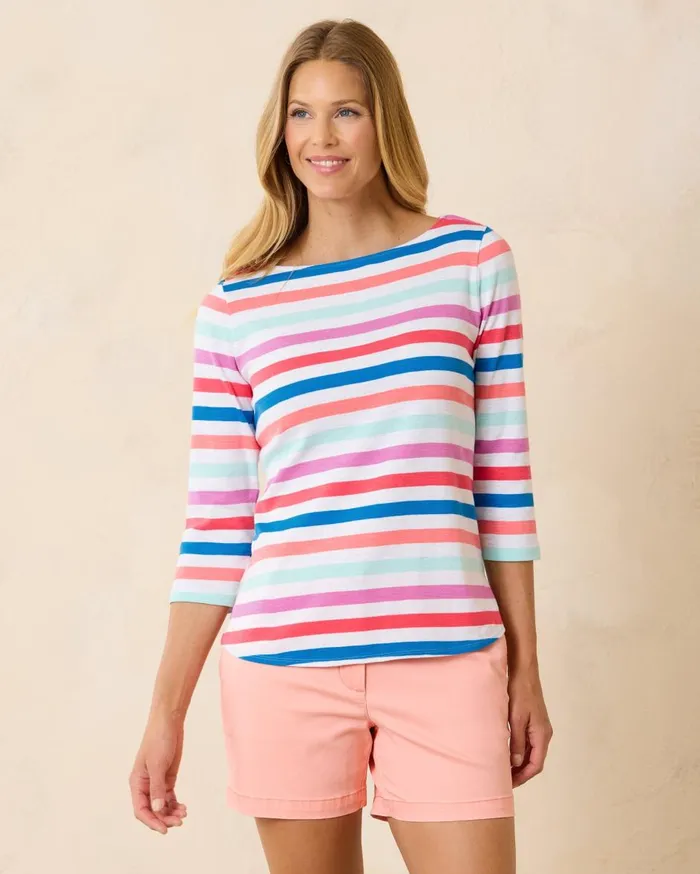 Tommy Bahama Petit Palma Peasant 34Sleeve Top Atlantis Teal Women Tops and Shirts Tommy Bahama Petit Palma Peasant 34Sleeve Top Atlantis Teal Women Tops and Shirts