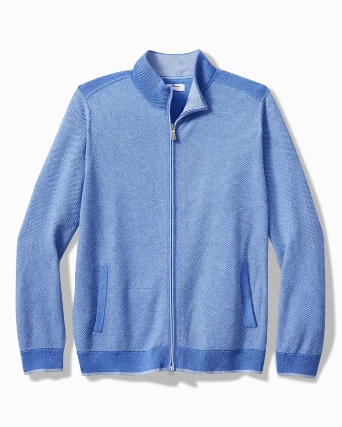 Tommy Bahama Saltwater Lightweight Textured Crew Sweater Coastline Men Sweaters