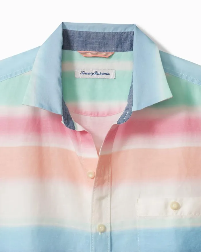 Tommy Bahama Sand LinenBlend Hazy Tides ShortSleeve Shirt Horizon Blue Men Shirts Tommy Bahama Sand LinenBlend Hazy Tides ShortSleeve Shirt Horizon Blue Men Shirts