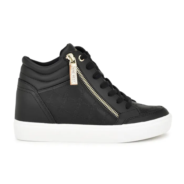 Tons High Top Hidden Wedge Sneakers Black Women Nine West Sneakers