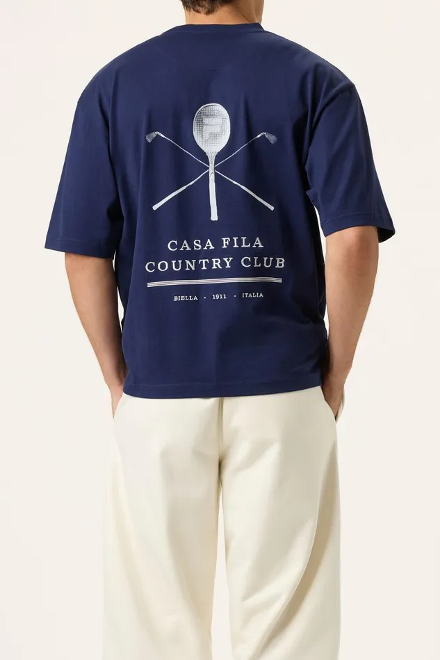 Tops and TShirts Men Fila Country Club Raquet Box Tee 400 Fila Navy Tops and TShirts Men Fila Country Club Raquet Box Tee 400 Fila Navy