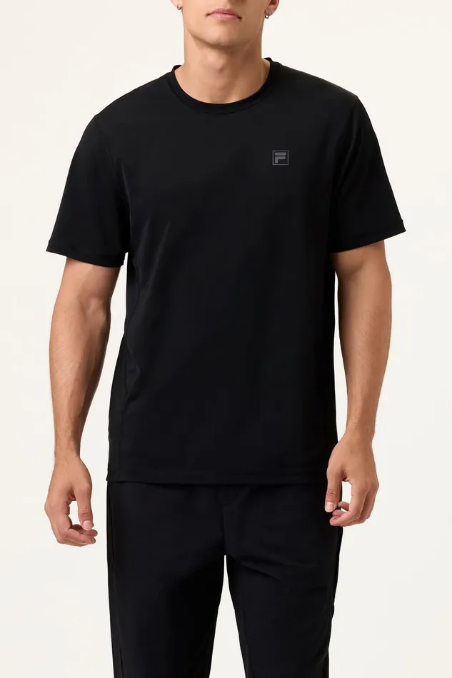 Tops and TShirts Men Fila Everyday Ace Tee 001 Black Tops and TShirts Men Fila Everyday Ace Tee 001 Black