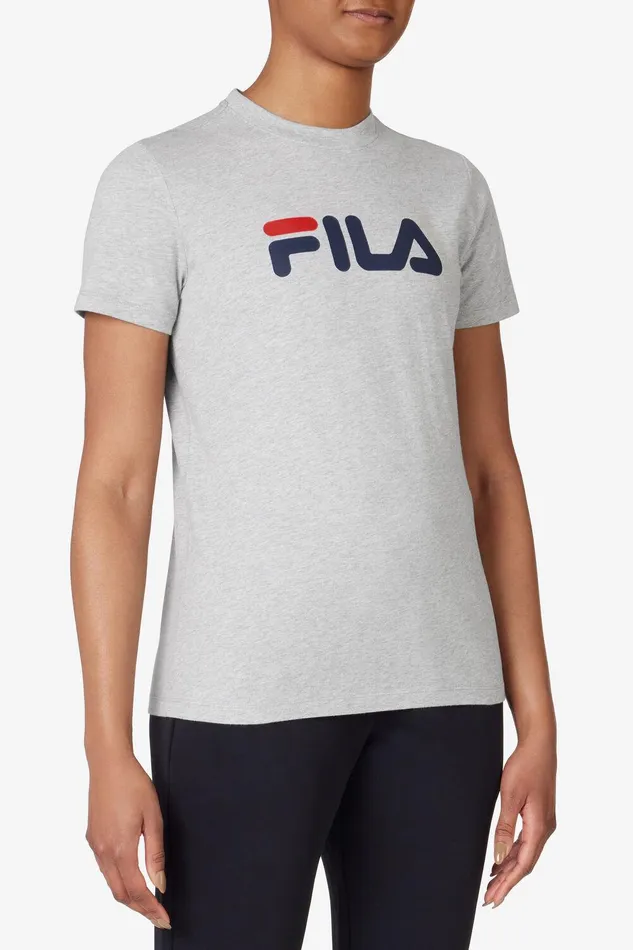 Tops and TShirts Women Fila Classic Fila Logo Tee 050 Grey Heather