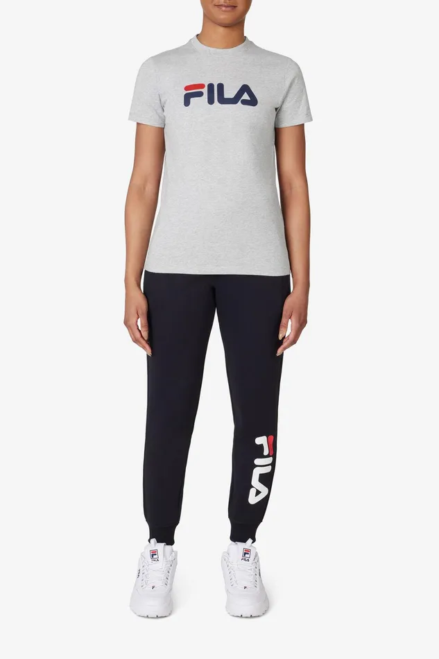 Tops and TShirts Women Fila Classic Fila Logo Tee 050 Grey Heather