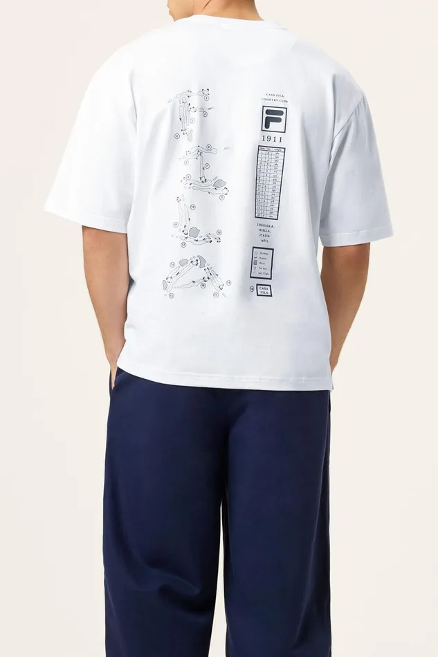 Tops and TShirts Women Fila Country Club Golf Course Map Box Tee 100 White Tops and TShirts Women Fila Country Club Golf Course Map Box Tee 100 White