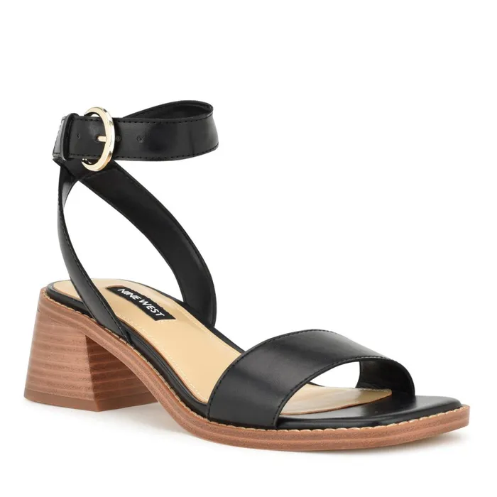 Tora Dress Sandals Black Women Nine West Low Heel