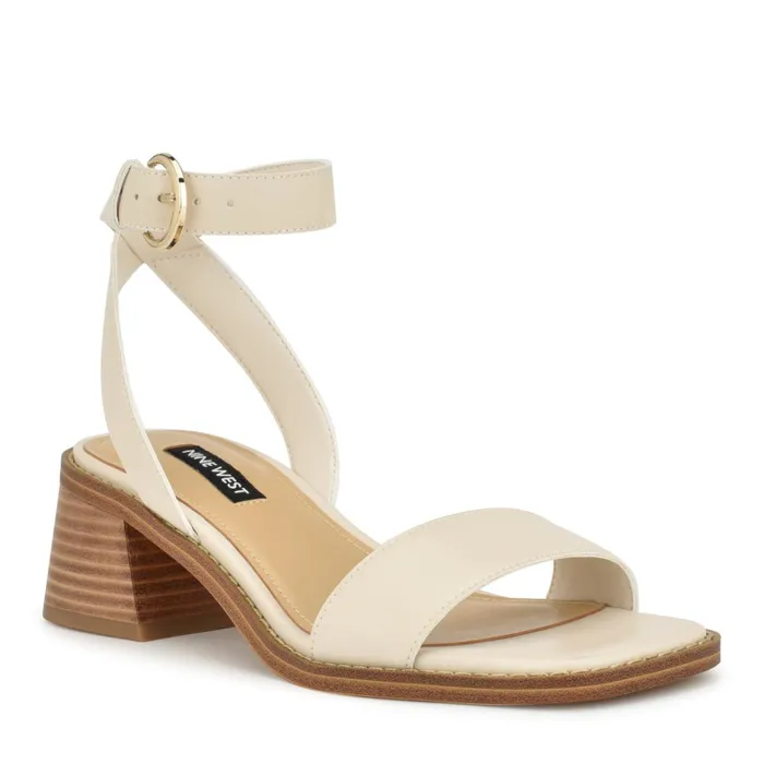 Tora Dress Sandals Ivory Women Nine West Low Heel Tora Dress Sandals Ivory Women Nine West Low Heel