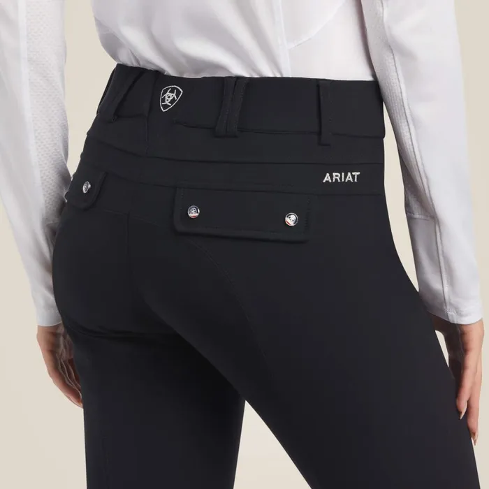 Tri Factor Grip Knee Patch Breech Black Women Ariat Pants and Shorts Tri Factor Grip Knee Patch Breech Black Women Ariat Pants and Shorts