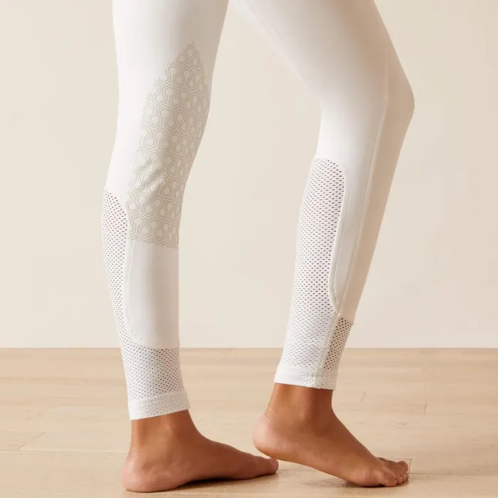 Tri Factor Grip Knee Patch Breech White Kids Ariat English Riding Clothing