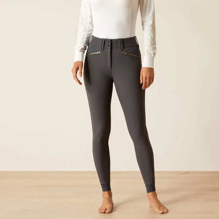 Tri Factor X Bellatrix Full Seat Breech Ebony Grey Women Ariat Pants and Shorts