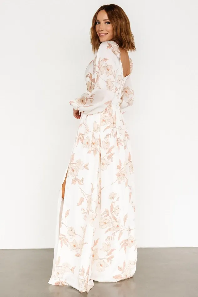 Tristan Maxi Dress White Floral Women Baltic Born Maxi Dresses Tristan Maxi Dress White Floral Women Baltic Born Maxi Dresses