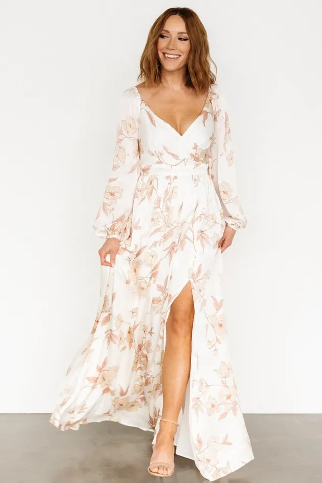 Tristan Maxi Dress White Floral Women Baltic Born Maxi Dresses Tristan Maxi Dress White Floral Women Baltic Born Maxi Dresses
