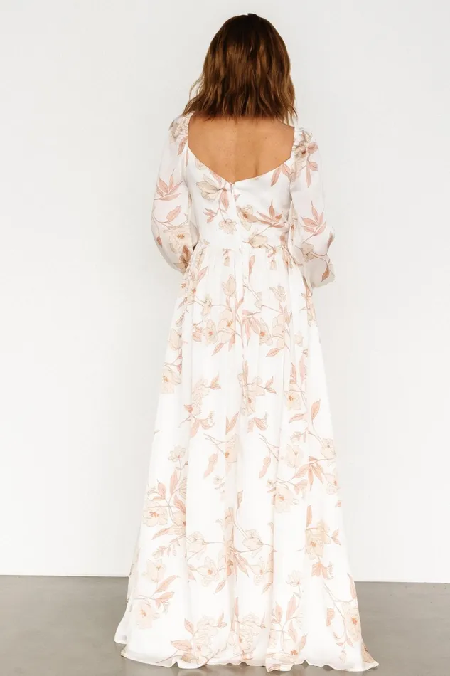 Tristan Maxi Dress White Floral Women Baltic Born Maxi Dresses Tristan Maxi Dress White Floral Women Baltic Born Maxi Dresses