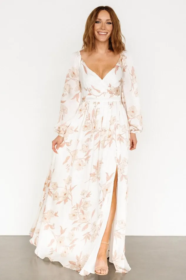 Tristan Maxi Dress White Floral Women Baltic Born Maxi Dresses Tristan Maxi Dress White Floral Women Baltic Born Maxi Dresses