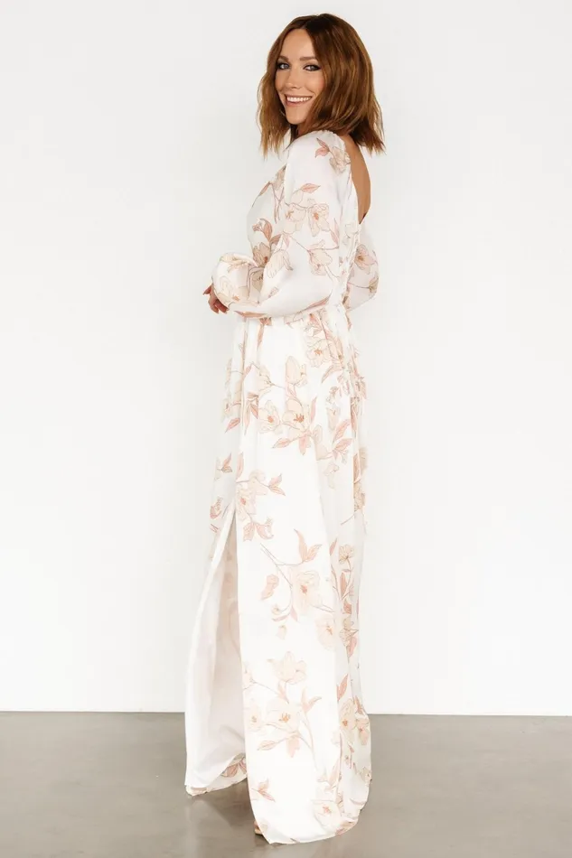 Tristan Maxi Dress White Floral Women Baltic Born Maxi Dresses Tristan Maxi Dress White Floral Women Baltic Born Maxi Dresses