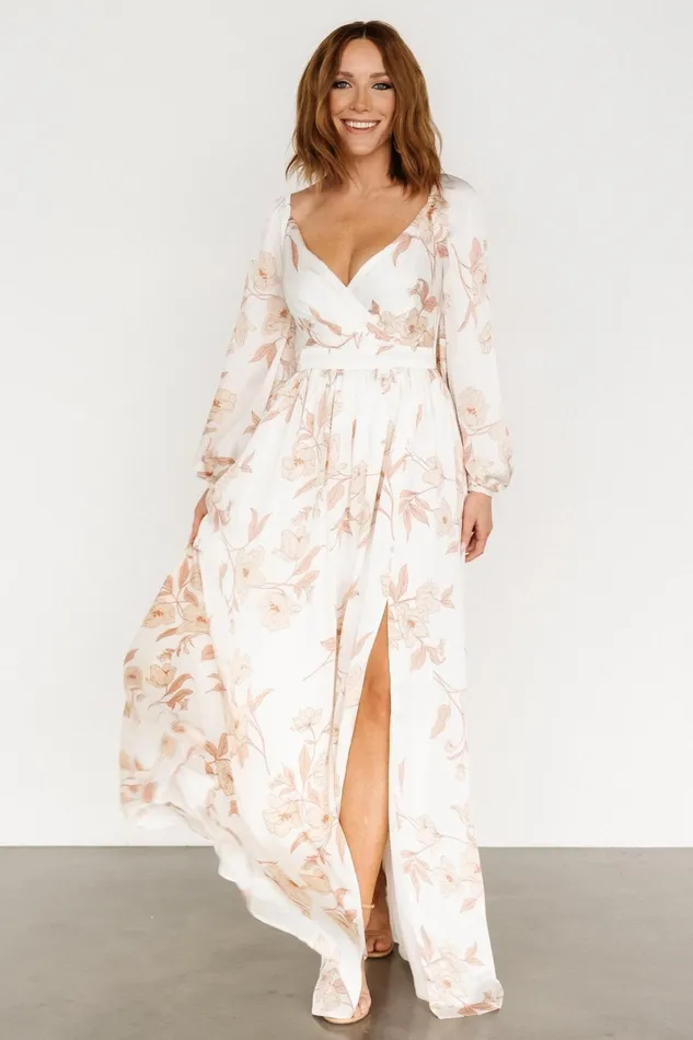 Tristan Maxi Dress White Floral Women Baltic Born Maxi Dresses Tristan Maxi Dress White Floral Women Baltic Born Maxi Dresses