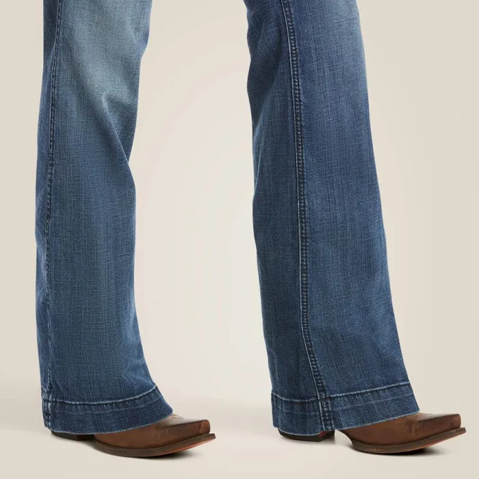 Trouser Mid Rise Stretch Outseam Ella Wide Leg Jean Bluebell Women Ariat Denim Trouser Mid Rise Stretch Outseam Ella Wide Leg Jean Bluebell Women Ariat Denim