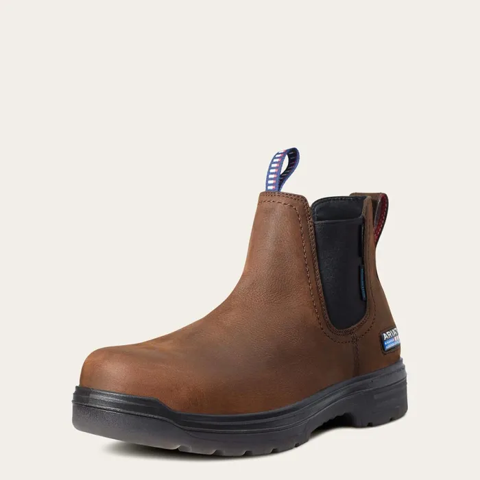 Turbo Chelsea USA Assembled Waterproof Carbon Toe Work Boot Barley Brown Men Ariat Work Boots Turbo Chelsea USA Assembled Waterproof Carbon Toe Work Boot Barley Brown Men Ariat Work Boots