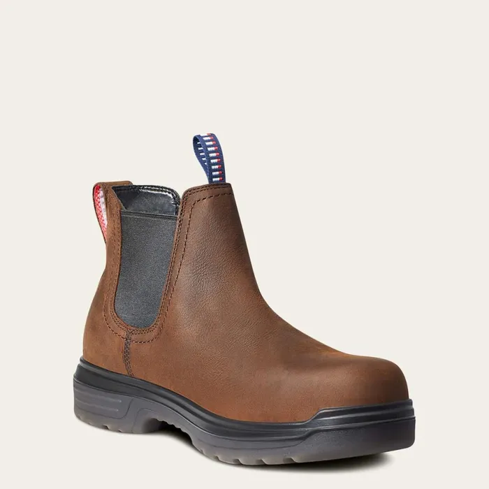 Turbo Chelsea USA Assembled Waterproof Carbon Toe Work Boot Barley Brown Men Ariat Work Boots Turbo Chelsea USA Assembled Waterproof Carbon Toe Work Boot Barley Brown Men Ariat Work Boots