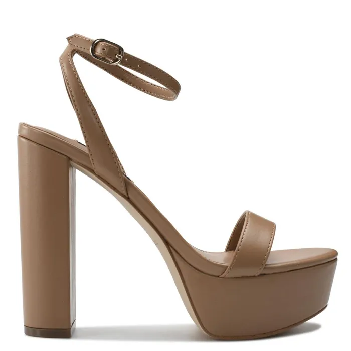 Uknow Platform Dress Sandals Light Tan Women Nine West Dress