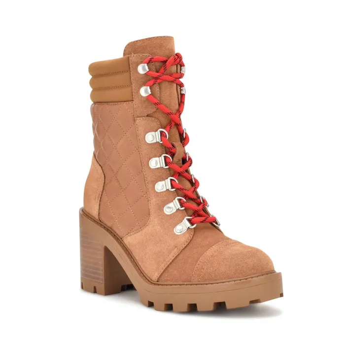 Unite Lug Sole Booties Medium Brown Suede Women Nine West Boots and Booties Unite Lug Sole Booties Medium Brown Suede Women Nine West Boots and Booties