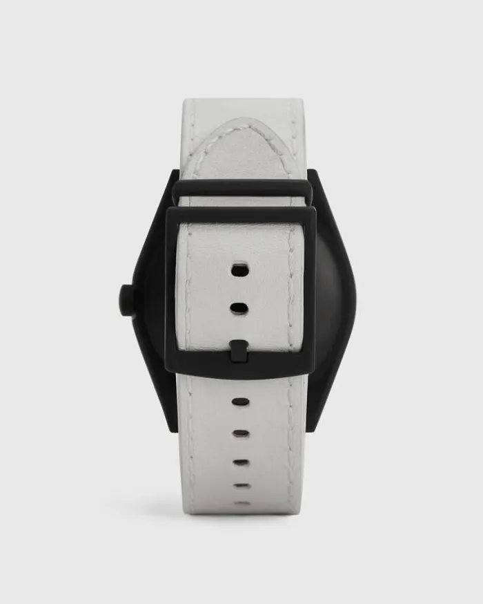 Untitled IV Stainless Steel Leather Watch White Men AllSaints Watches