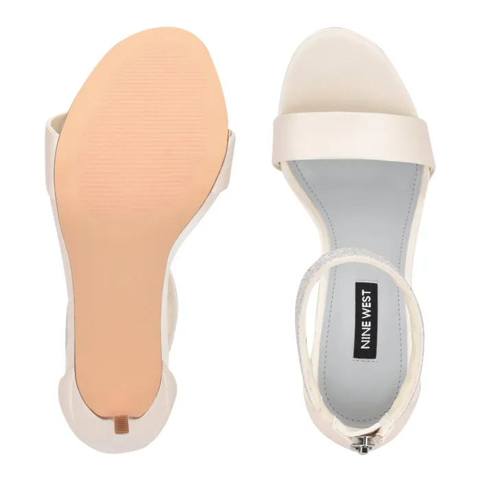 Utell Ankle Strap Heeled Sandals Ivory Women Nine West High Heels Utell Ankle Strap Heeled Sandals Ivory Women Nine West High Heels