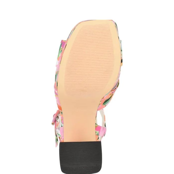 Vallen Strappy Platform Sandals Pink Floral Women Nine West Platforms