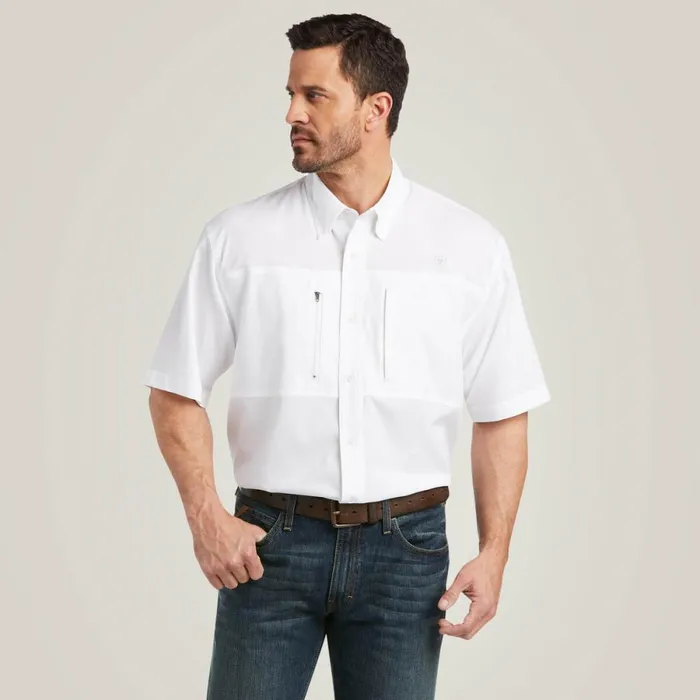 VentTEK Classic Fit Shirt White Men Ariat Button Down Shirts