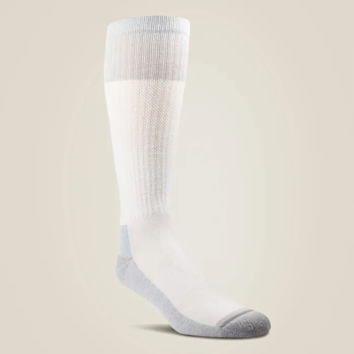 VentTEK Over The Calf Western Boot Sock 2 Pair Pack White MenWomen Ariat Socks