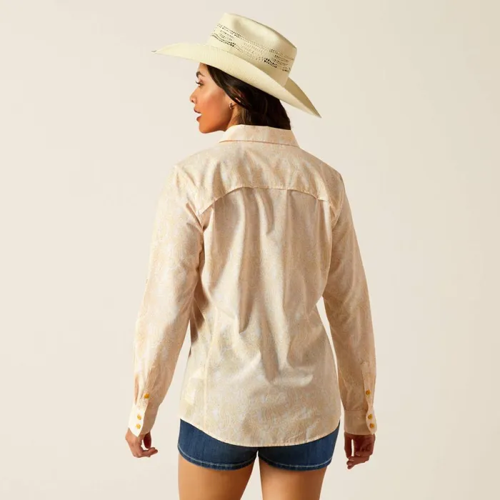 VentTEK Stretch Shirt Ochre Paisley Women Ariat TShirts and Tops VentTEK Stretch Shirt Ochre Paisley Women Ariat TShirts and Tops