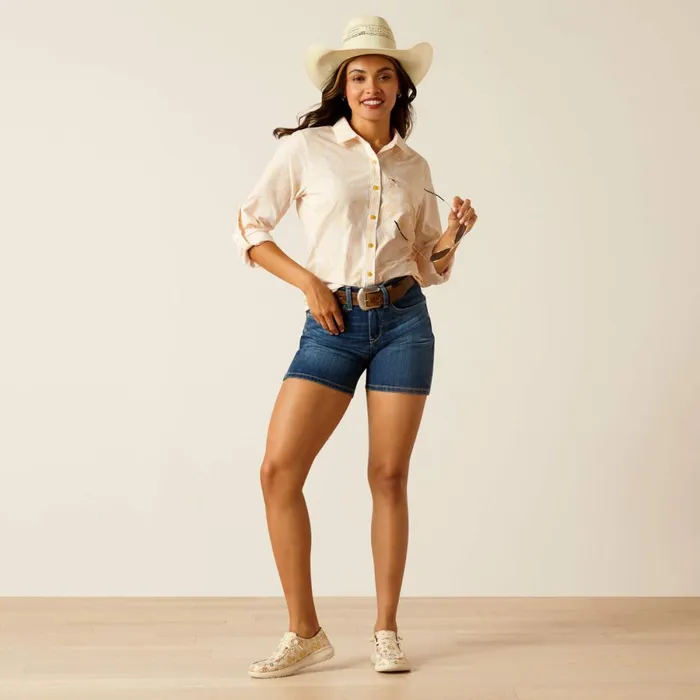 VentTEK Stretch Shirt Ochre Paisley Women Ariat TShirts and Tops VentTEK Stretch Shirt Ochre Paisley Women Ariat TShirts and Tops