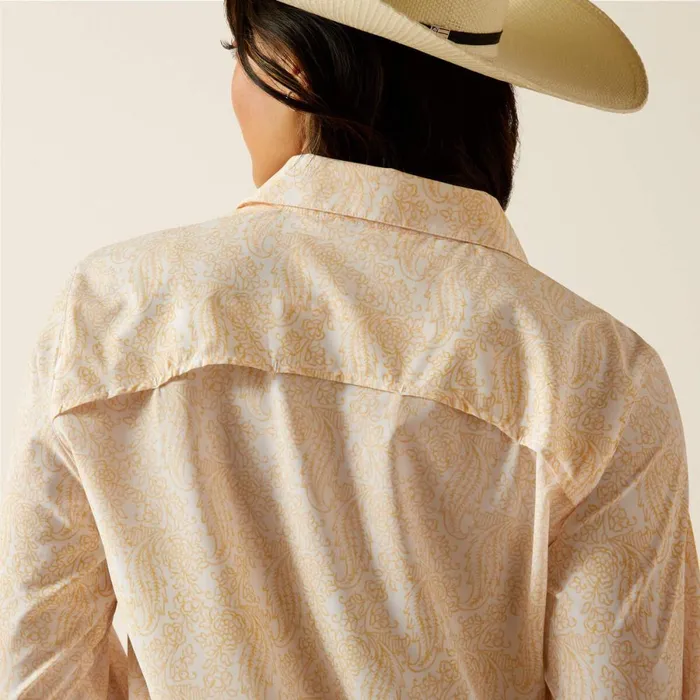VentTEK Stretch Shirt Ochre Paisley Women Ariat TShirts and Tops VentTEK Stretch Shirt Ochre Paisley Women Ariat TShirts and Tops