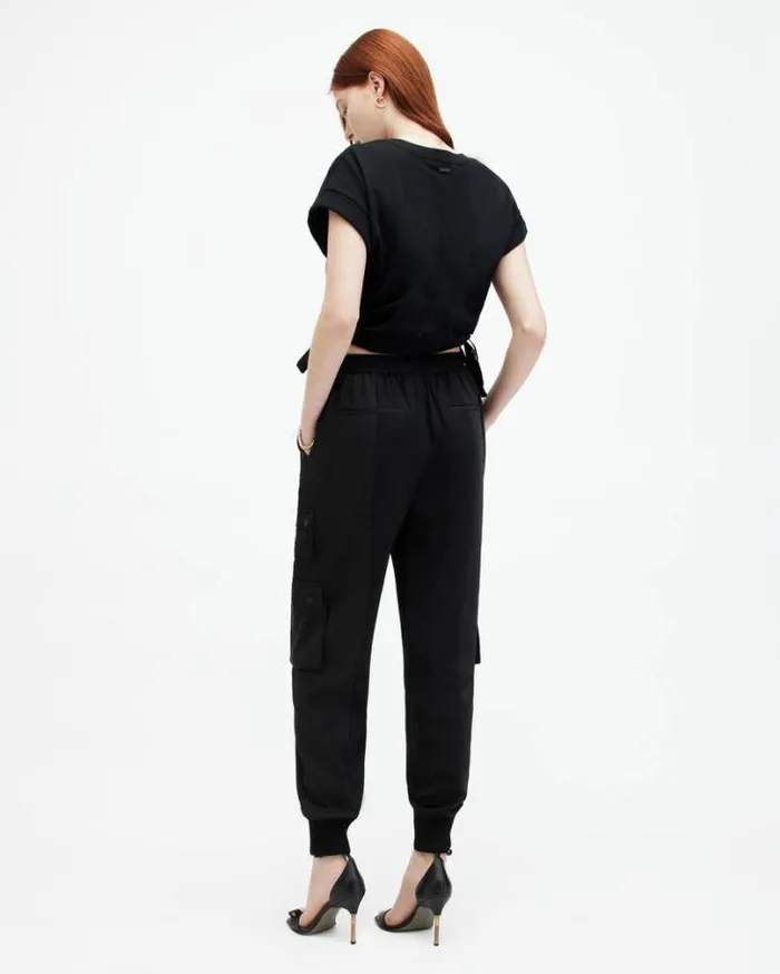 Venus Relaxed Tapered Utility Pants Black Women AllSaints Pants and Leggings Venus Relaxed Tapered Utility Pants Black Women AllSaints Pants and Leggings