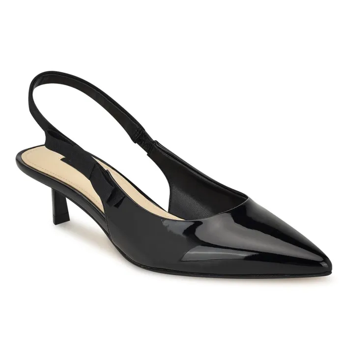 Viki Pointy Toe Slingbacks Black Patent Women Nine West Slingbacks Viki Pointy Toe Slingbacks Black Patent Women Nine West Slingbacks