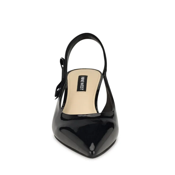 Viki Pointy Toe Slingbacks Black Patent Women Nine West Slingbacks Viki Pointy Toe Slingbacks Black Patent Women Nine West Slingbacks