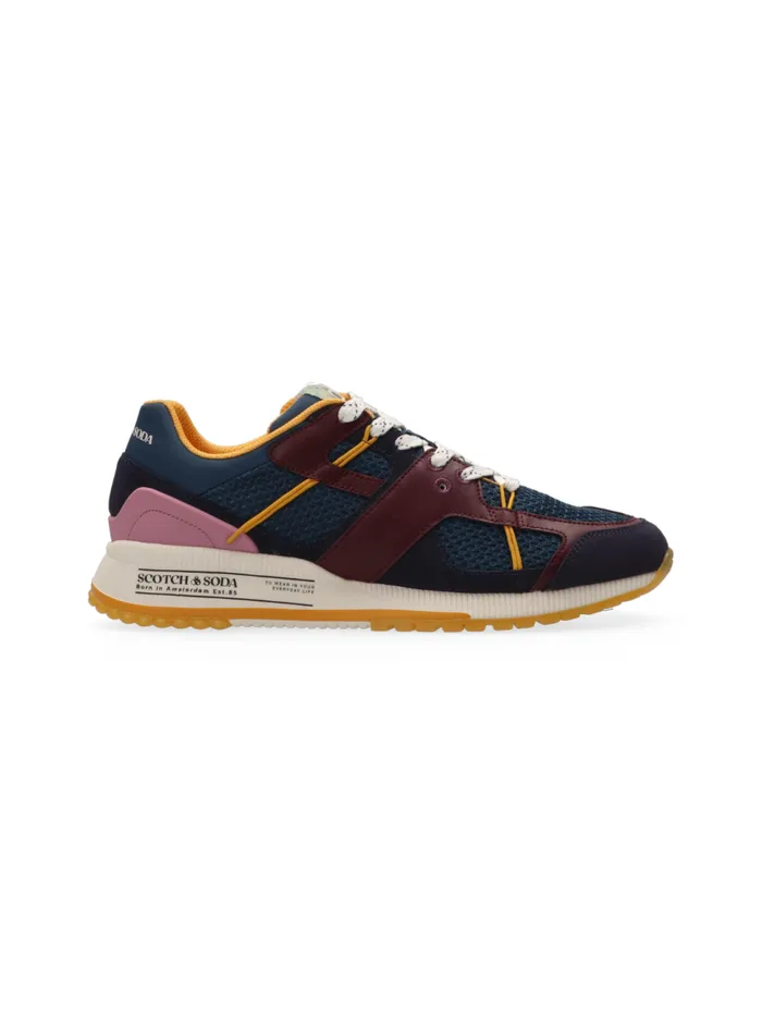 Vivex Navy Purple Men Scotch and Soda Sneakers