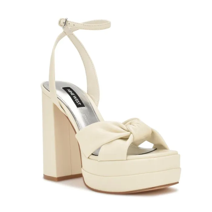 Vivid Platform Sandals Chic Cream Women Nine West Platforms Vivid Platform Sandals Chic Cream Women Nine West Platforms