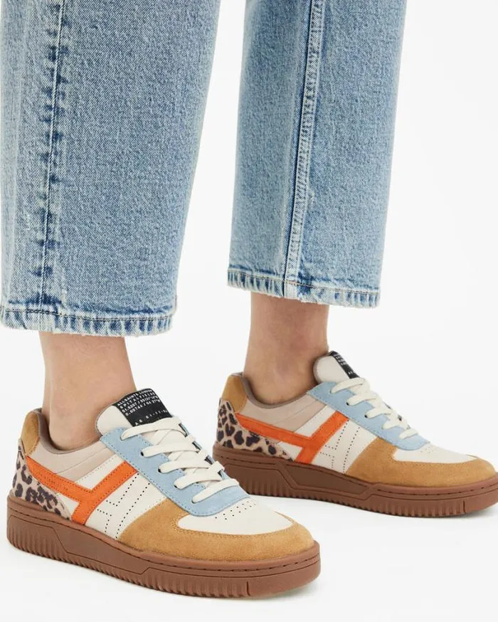 Vix Low Top Round Toe Leather Sneakers Pop Multi Women AllSaints Shoes and Boots Vix Low Top Round Toe Leather Sneakers Pop Multi Women AllSaints Shoes and Boots