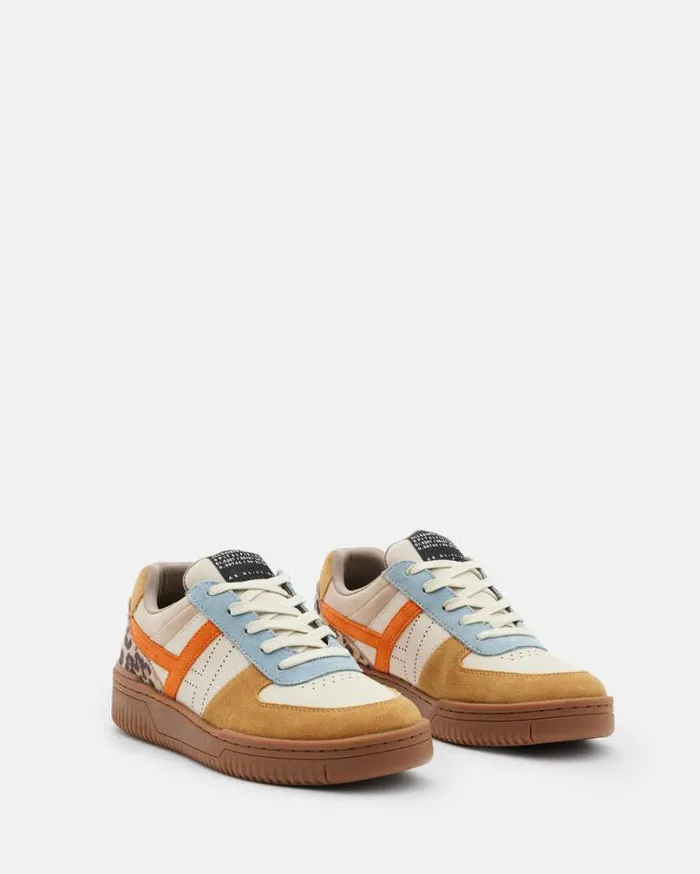 Vix Low Top Round Toe Leather Sneakers Pop Multi Women AllSaints Shoes and Boots Vix Low Top Round Toe Leather Sneakers Pop Multi Women AllSaints Shoes and Boots