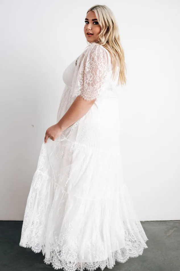 Wanderlust Lace Maxi Dress White Women Baltic Born Bridal