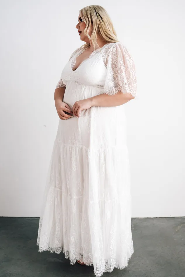 Wanderlust Lace Maxi Dress White Women Baltic Born Bridal