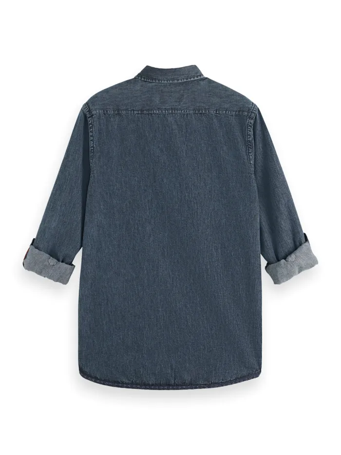 WASHED BLACK DENIM SHIRT Washed Black Men Scotch and Soda Shirts