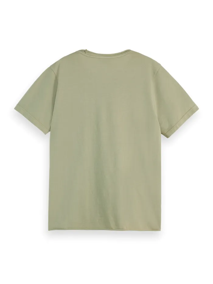 WASHED WITH CHEST ARTWORK RELAXED FIT TSHIRT Washed Sage Women Scotch and Soda Tops and TShirts WASHED WITH CHEST ARTWORK RELAXED FIT TSHIRT Washed Sage Women Scotch and Soda Tops and TShirts